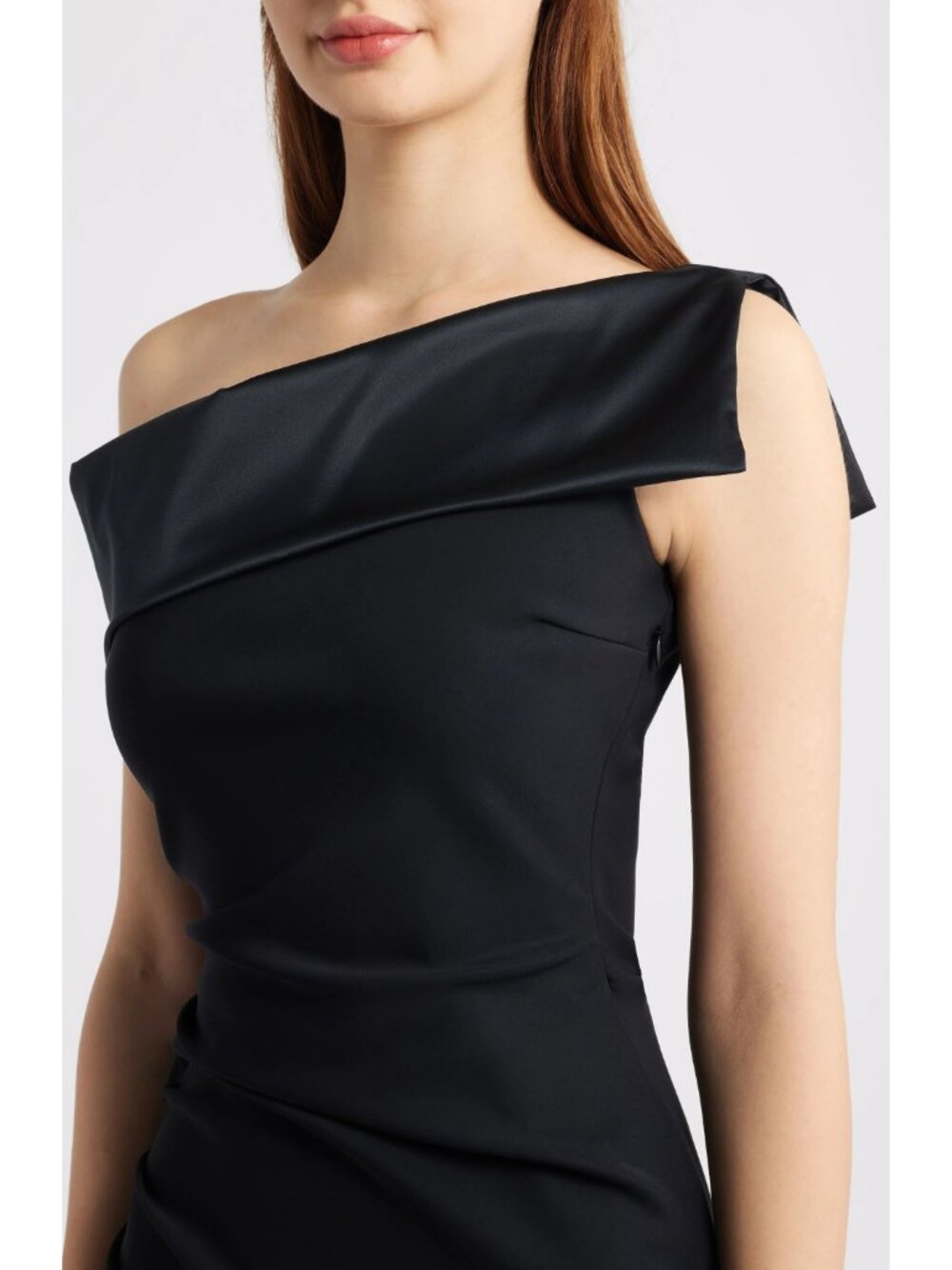 🆕CHIARA BONI Koppany Ruched Off Shoulder Gown Dress 12 Black - Picture 4 of 11